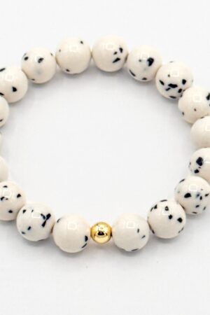 Dalmatian Jasper Stone Bracelet